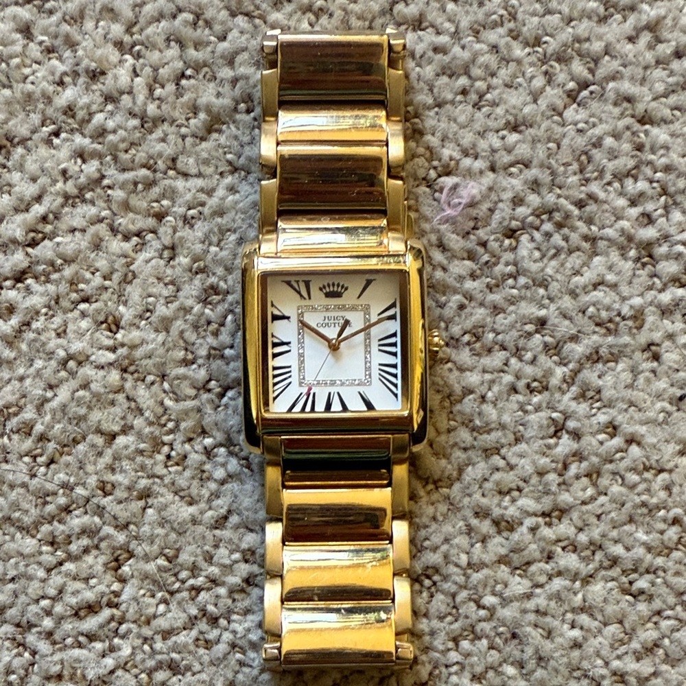 Gold Juicy Couture Watch with Roman Numerals